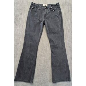 Levi Strauss Stretch Bootcut‎ women's faded black denim jeans sz 12 cotton